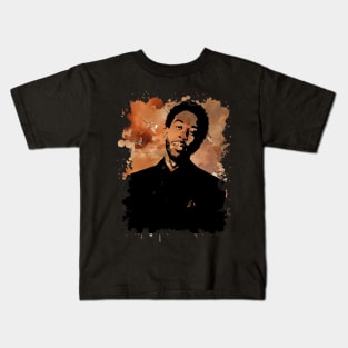 American Rapper Ludacris - Brown Watercolor Splash T-Shirt Kids T-Shirt